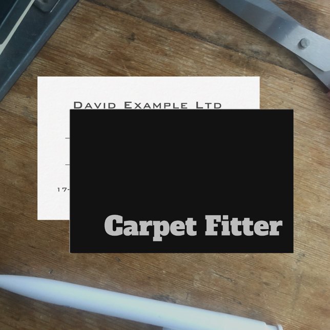 Bold & Clear Carpet Fitter Design Business Card (Creator Uploaded)
