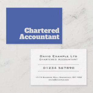 Bold & Clear Chartered Accountant Design Business Business Card