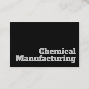 Bold & Clear Chemical Manufacturing Design Business Card