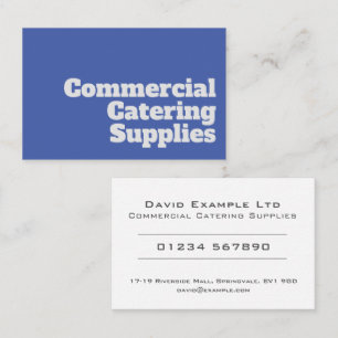 Bold & Clear Commercial Catering Supplies Design Business Card