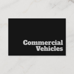 Bold & Clear Commercial Vehicles Design Business Card