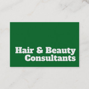 Bold & Clear Design - Hair & Beauty Consultants Business Card