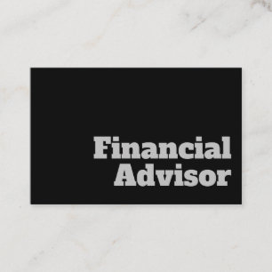 Bold & Clear Financial Advisor Design Business Card