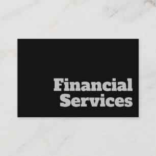 Bold & Clear Financial Services Design Business Card