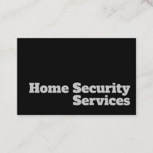 Bold & Clear Home Security Services Design Business Card