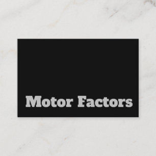 Bold & Clear Motor Factors Design Business Card