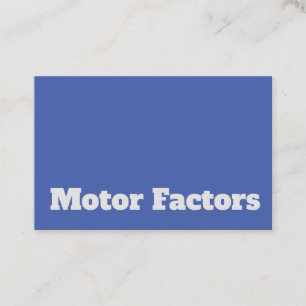 Bold & Clear Motor Factors Design Business Card
