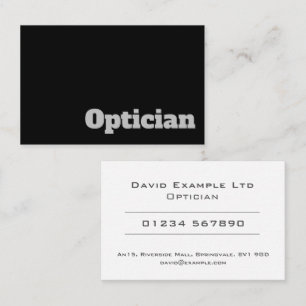 Bold & Clear Optician & Optometrist Design Business Card
