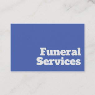 Bold & Clear Undertaker Funeral Services Design Business Card
