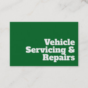 Bold & Clear Vehicle Servicing & Repairs Design Business Card