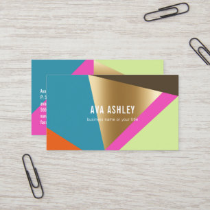 BOLD COLOR GEOMETRIC BLOCKS   BUSINESS CARDS