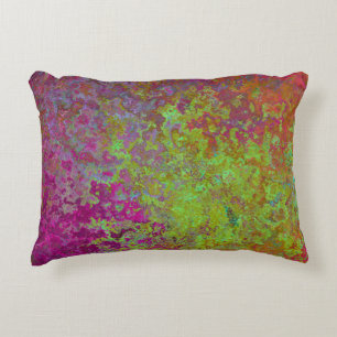 Bold, Colorful, Splatter Paint, Grunge Abstract Decorative Cushion