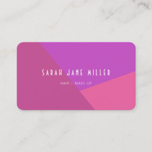 Bold Colour Block - Pink and Purple, no logo Business Card