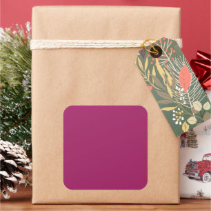 Bold Colour Block Wedding Invite – Magenta Square Sticker