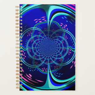 Bold Colour Burst Fractal Design  Weekly Planner