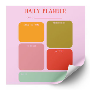 Bold Colour Daily Planner Notepad