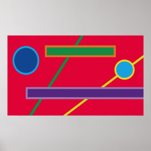 Bold Colour Geometrics Art Print on Archival Paper