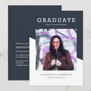 Bold Colour Graduation Invitation