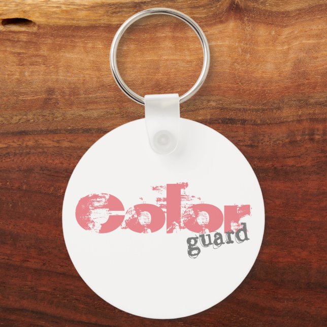 Bold Colour Guard Text Key Ring (Front)