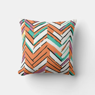 Bold Colour Herringbone Chevron pattern Cushion