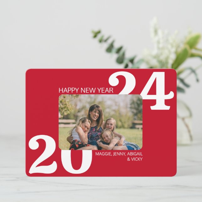 Bold Colour Photo  Holiday Card (Standing Front)