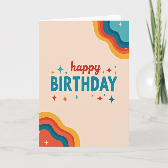 Bold Colour Pop Birthday Card (Front)
