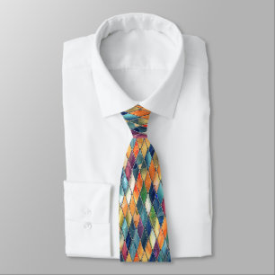 Bold Colour Stained Glass Tie