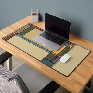 Bold Coloured Craftsman Style Desk Mat