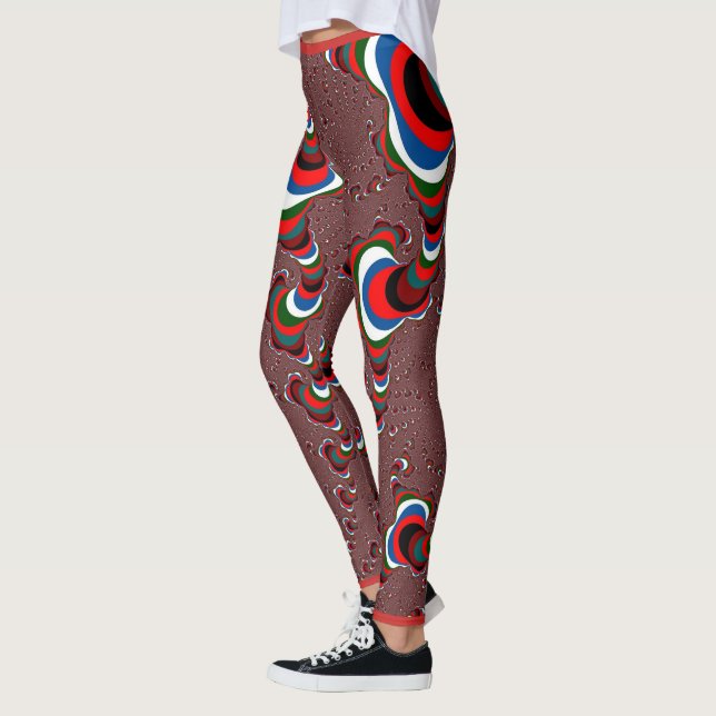 Bold Coloured Funnel Cloud Leggings (Left)