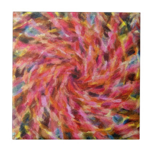 Bold Colourful Abstract Design Tile