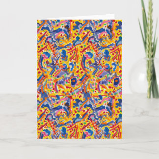 Bold Colourful Abstract Pattern Blank Card