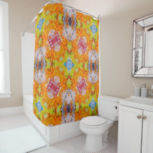 Bold Colourful Abstract Shower Curtain