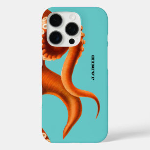 Bold Colourful Aqua and Orange Octopus iphone 5 16 Pro Case