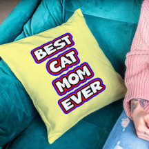 Bold Colourful Best Cat Mum Ever Fun Typography