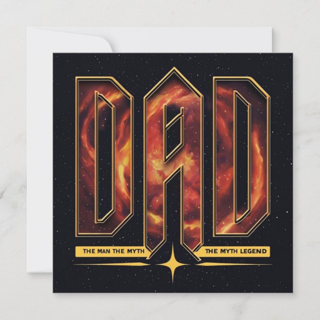Bold Colourful 'DAD' Fathers Day Card (Front)