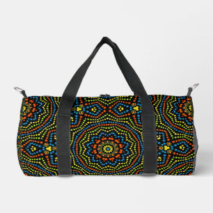 Bold & Colourful Dot Art Pattern Duffle Bag