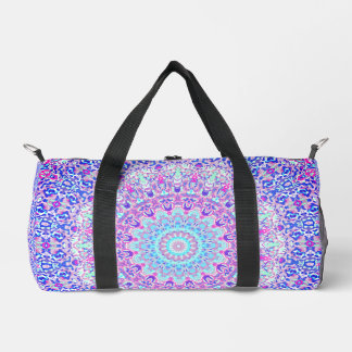 Bold Colourful Eclectic Groovy Boho Hippie Mandala Duffle Bag
