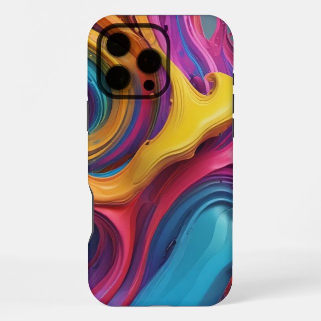 Bold & Colourful: Elevate with this Abstract Desig iPhone Case (Back)