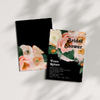 Bold Colourful Floral | Black Bridal Shower