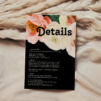 Bold Colourful Floral | Black Details QR Code