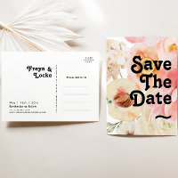 Bold Colourful Floral | Save The Date Postcard