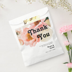 Bold Colourful Floral Thank You Favour Bags