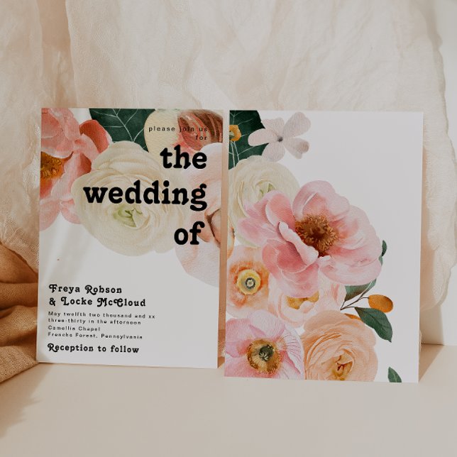Bold Colourful Floral | The Wedding Of Invitation (Creator Uploaded)