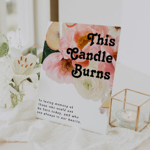 Bold Colourful Floral This Candle Burns Poster