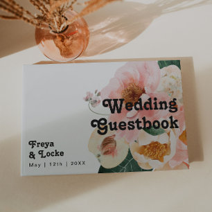 Bold Colourful Floral   Wedding Guestbook