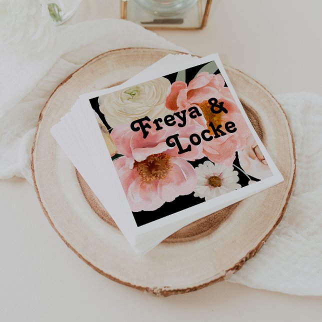 Bold Colourful Floral | Wedding Napkins (Creator Uploaded)