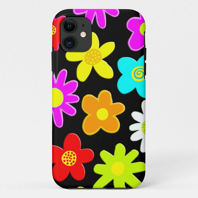 Bold Colourful Flowers Case-Mate iPhone Case (Back)