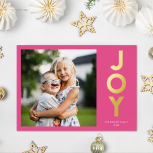 Bold Colourful JOY Christmas Photo