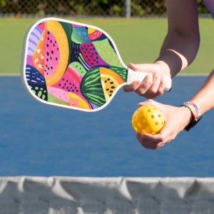 Bold Colourful Melon Summer Fruits Painting Pickleball Paddle