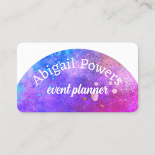 bold colourful modern magenta putple colour splash business card
